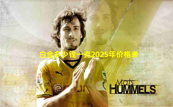 白金多少钱一克2025年价格表